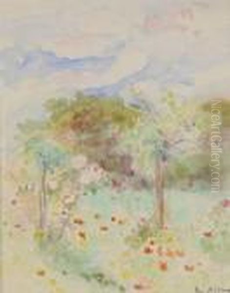 Jardin Fleuri Oil Painting by Paule Gobillard