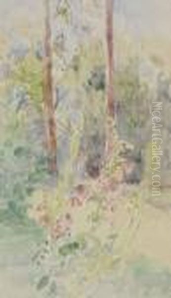 Jardin Fleurs Et Arbres Oil Painting by Paule Gobillard