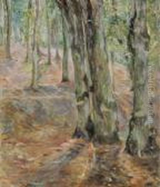 Foret Oil Painting by Paule Gobillard