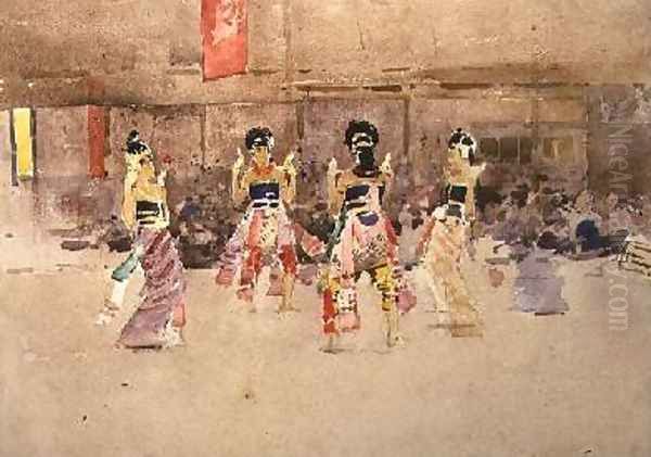 Javanese Dancers Oil Painting by Arthur Melville