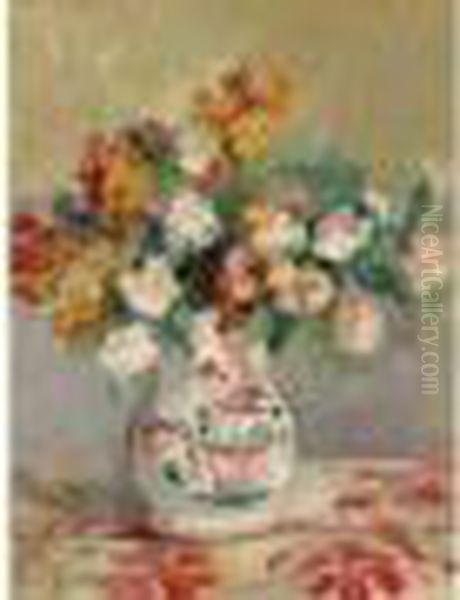 Bouquet De Fleurs Oil Painting by Paule Gobillard