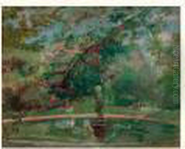 Le Jardin Au Mesnil Oil Painting by Paule Gobillard