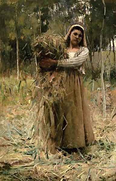 A Peasant Girl 1880 Oil Painting by Arthur Melville