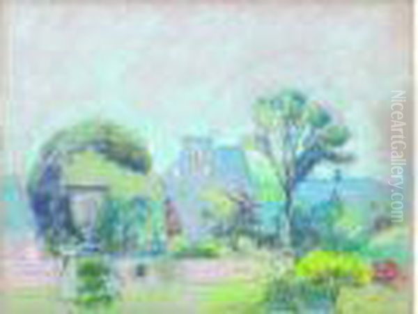 Vue Du Louvre Des Jardins Des Tuileries Oil Painting by Paule Gobillard