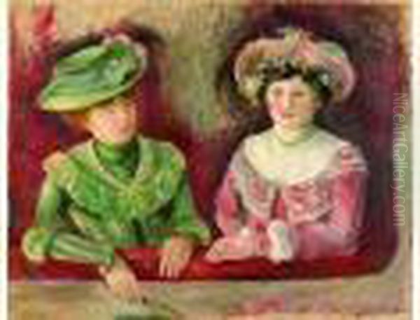 Portraits D'elegantes Oil Painting by Paule Gobillard