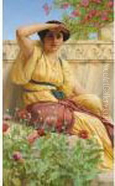 A Tryst Oil Painting by John William Godward