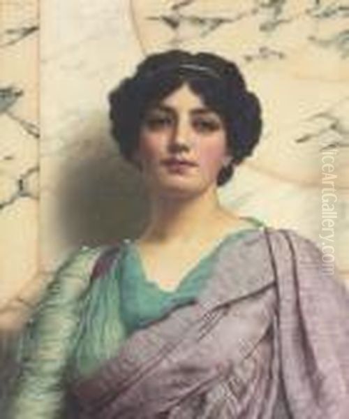 A Roman Beauty Oil Painting by John William Godward