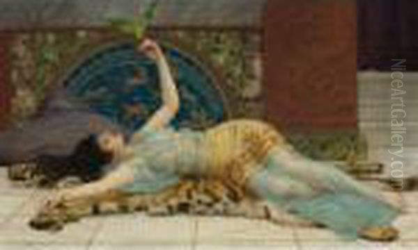 Dolce Far Niente Oil Painting by John William Godward