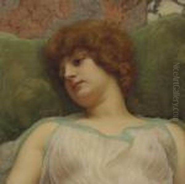 Idle Moments Oil Painting by John William Godward