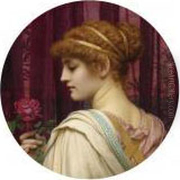 Chloris, A Summer Rose Oil Painting by John William Godward