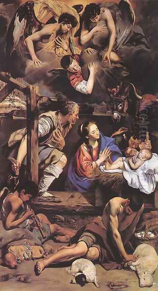 Adoration of the Shepherds Oil Painting by Fray Juan Bautista Maino