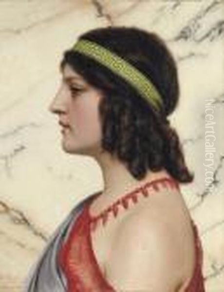 Praxilla Oil Painting by John William Godward