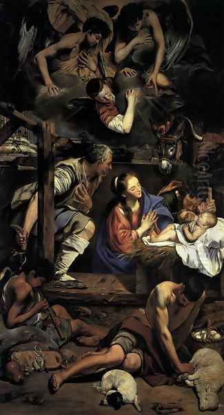 Adoration of the Shepherds 1612 Oil Painting by Fray Juan Bautista Maino