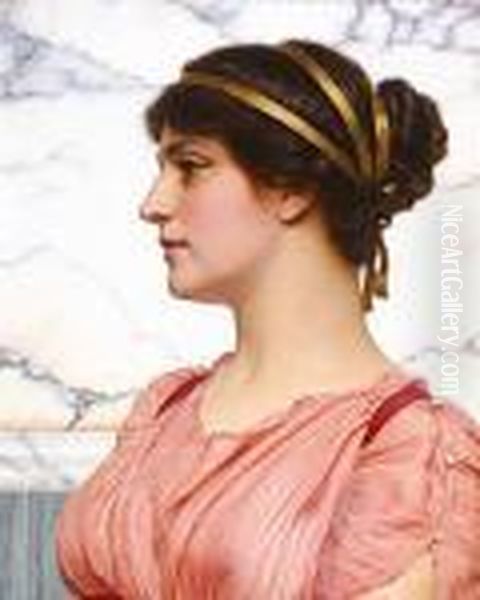 Roman Beauty Oil Painting by John William Godward