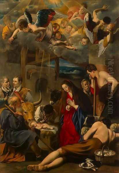 Adoration of the Shepherds 2 Oil Painting by Fray Juan Bautista Maino