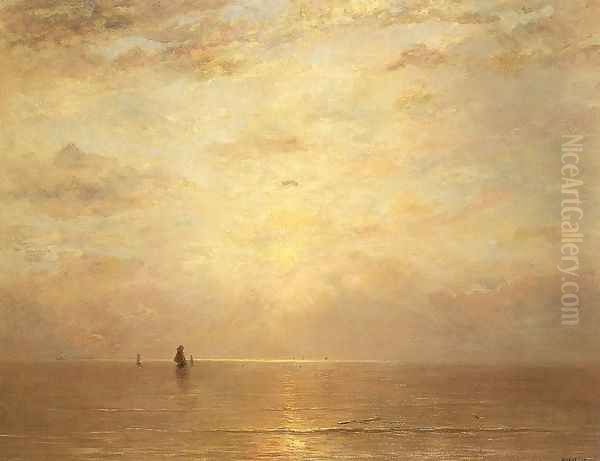 Setting Sun 1887 Oil Painting by Hendrik Willem Mesdag