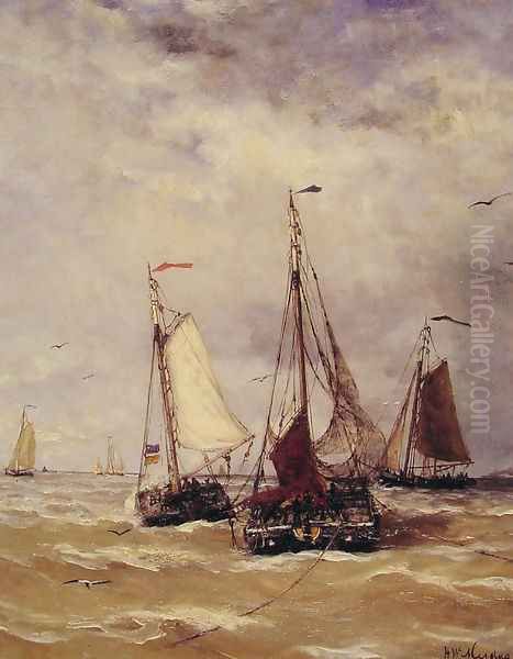 Preparations for Departure Oil Painting by Hendrik Willem Mesdag