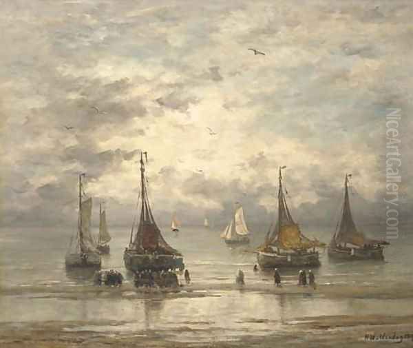 The return of the fleet Oil Painting by Hendrik Willem Mesdag