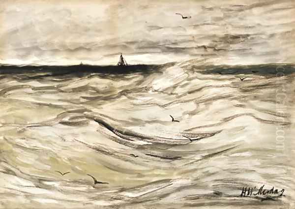 Hooge zee (High seas) Oil Painting by Hendrik Willem Mesdag