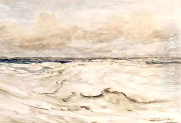 A sea-scape Oil Painting by Hendrik Willem Mesdag