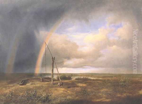 The Puszta 1853 Oil Painting by Karoly, the Elder Marko