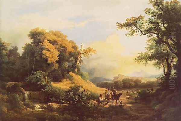 View in Apeggi 1848 Oil Painting by Karoly, the Elder Marko