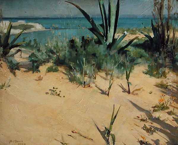 Sand Dunes, Tangier, 1892 Oil Painting by Alexander Mann