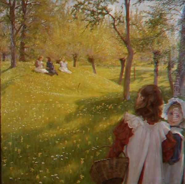 Springtime Oil Painting by Alexander Mann