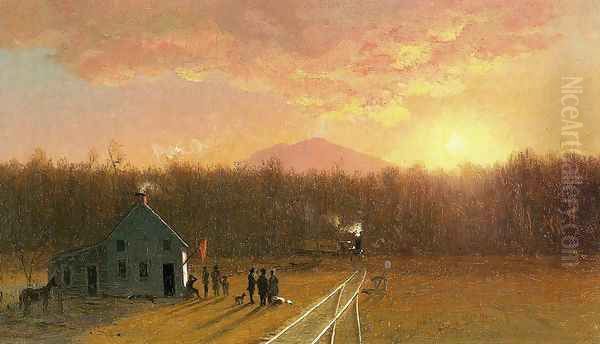 Afternoon Train Oil Painting by Jervis McEntee