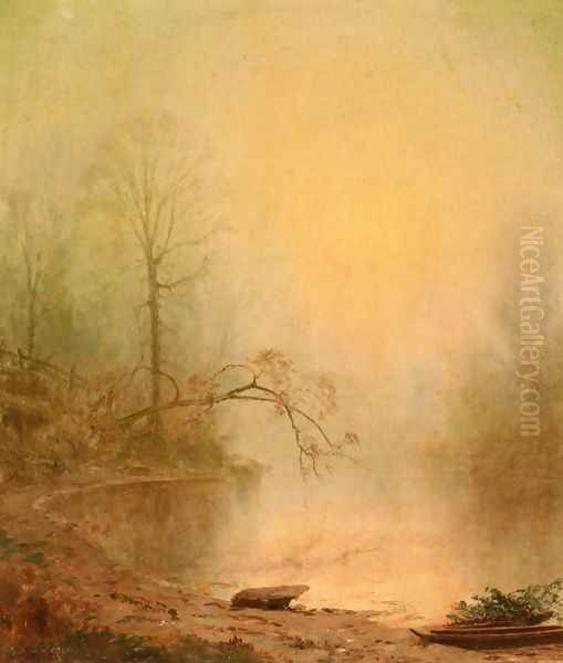 Misty Morning Oil Painting by Jervis McEntee