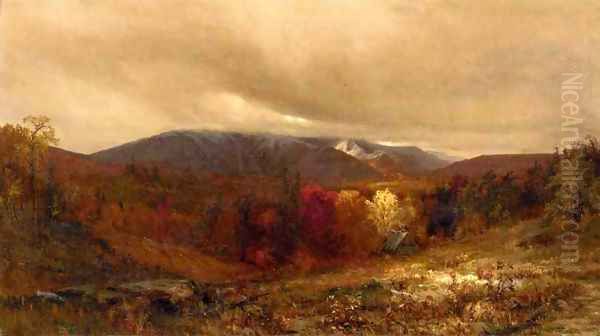 October in the Catskills Oil Painting by Jervis McEntee