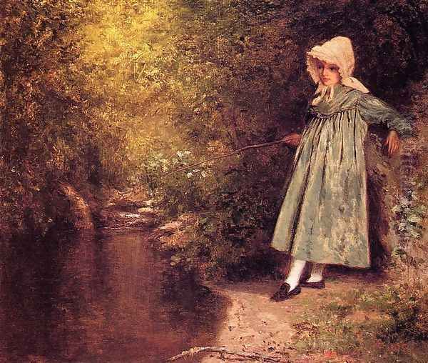 My Little Fisher Girl Oil Painting by Jervis McEntee