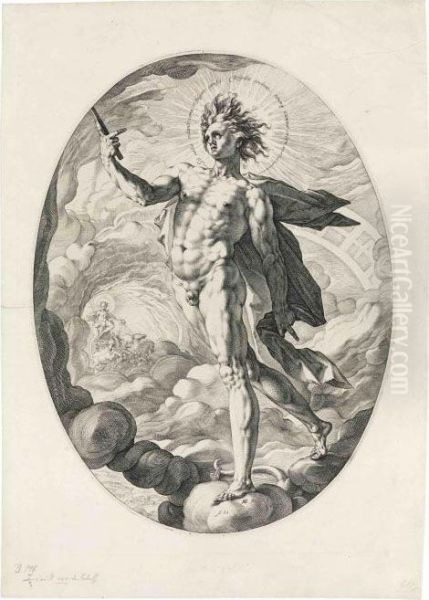 Apollo Oil Painting by Hendrick Goltzius