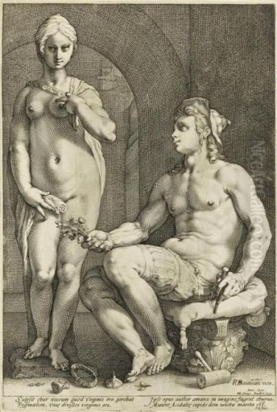 Pygmalion Oil Painting by Hendrick Goltzius