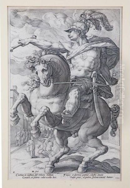 Romische Helden Oil Painting by Hendrick Goltzius