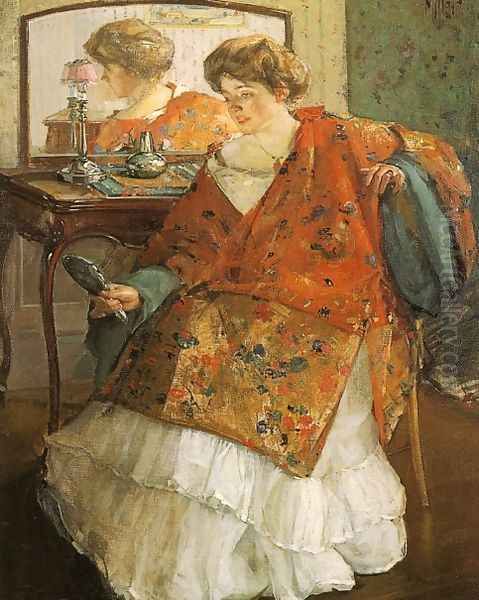 The Chinese Robe I Oil Painting by Richard Emil Miller