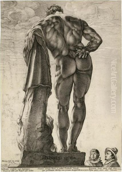 Hercules Farnese Oil Painting by Hendrick Goltzius