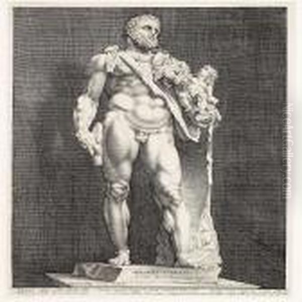 Emperor Commodus As Hercules Oil Painting by Hendrick Goltzius