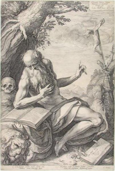 Der Heilige Hieronymus Oil Painting by Hendrick Goltzius