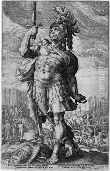 Publius Horatius Oil Painting by Hendrick Goltzius