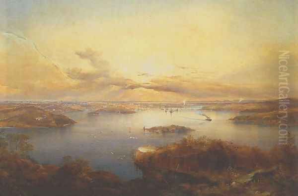 Sydney from Vaucluse Oil Painting by Conrad Martens