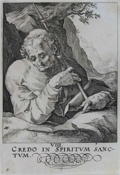 Apostel Matthaus Oil Painting by Hendrick Goltzius