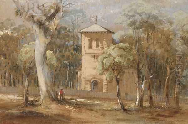 St. Thomas' Church, North Sydney Oil Painting by Conrad Martens