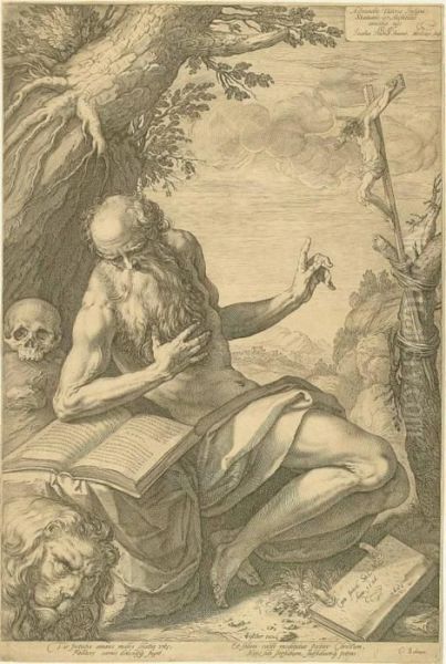 Der Heilige Hieronymus Oil Painting by Hendrick Goltzius