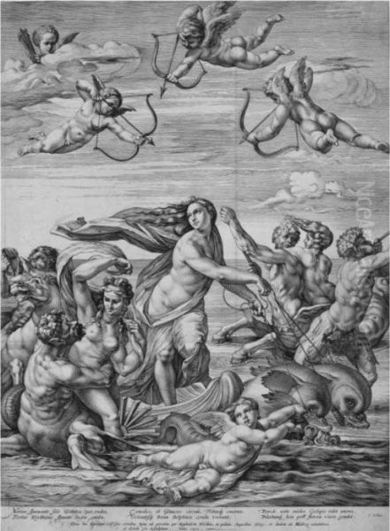 The Triumph Of Galatea (holl. 313; S. 288) Oil Painting by Hendrick Goltzius