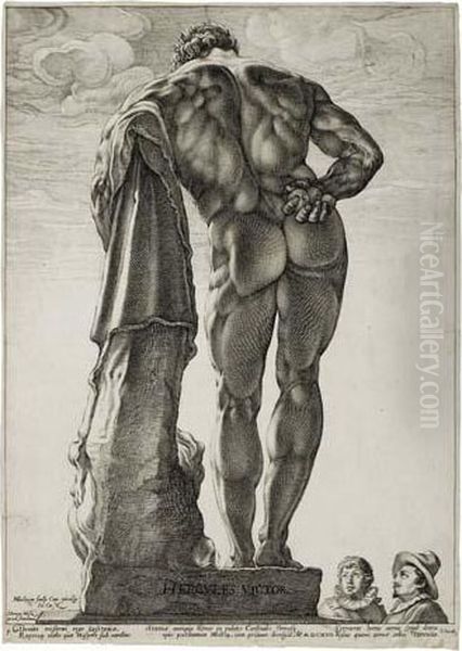 The Farnese Hercules Oil Painting by Hendrick Goltzius