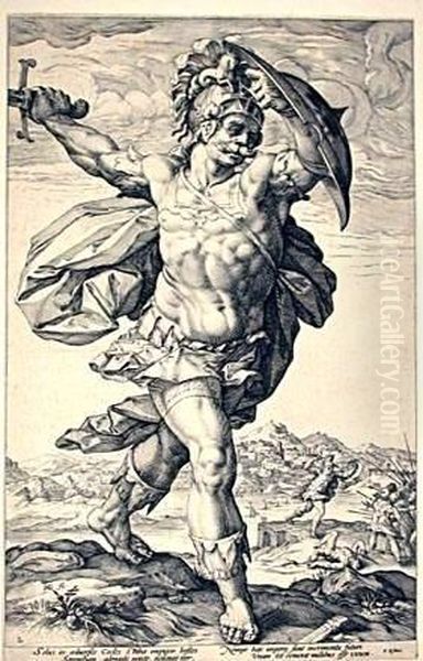 Roma Triumphans. 1586 Oil Painting by Hendrick Goltzius