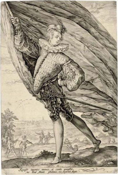 The Great Standard-bearer Oil Painting by Hendrick Goltzius