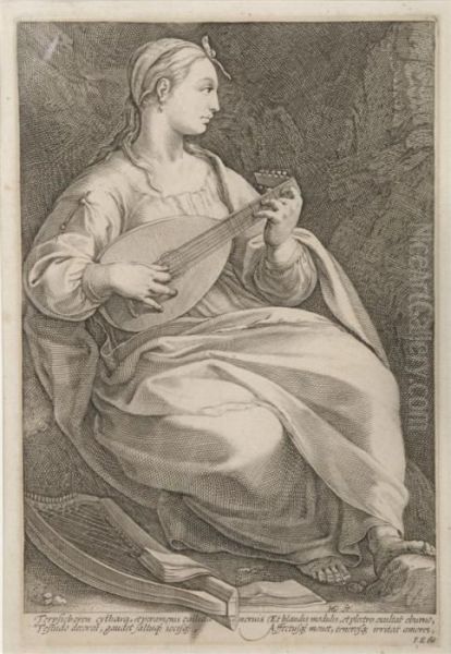 Terpsichore Oil Painting by Hendrick Goltzius