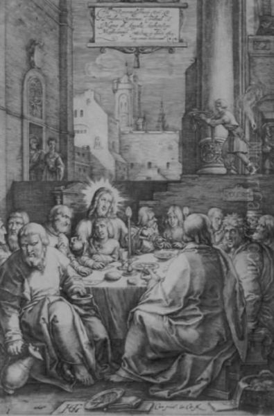 The Last Supper (from The Passion) Oil Painting by Hendrick Goltzius